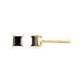 Mourun 18K Black Glitter Square Cubic Earrings MOE42222
