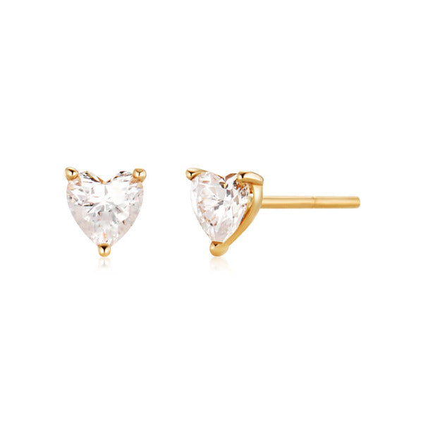 Molten 18K Gleitz Heart Cubic Earrings Pair MOE42220
