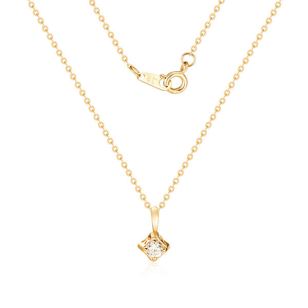 Moorun 5月最佳 14K Ash Cut Lab Diamond Chain Necklace MON42259