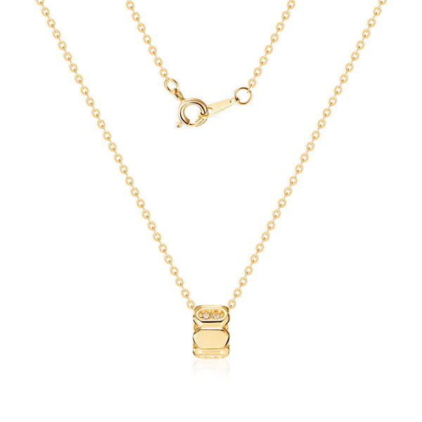 Dark Blue (May Best) 14K Lumy Dual Lab Diamond Ring Pendant Chain MON42257