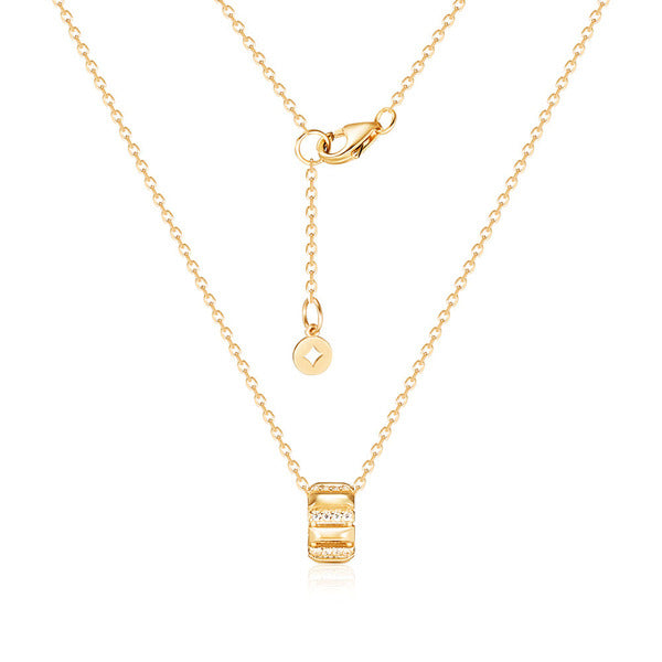 Moor 14K Diamond Cubic Dual Ring Pendant Chain MON42247