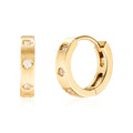Morun 14K Sequin Cubic Eternity One-Touch Ring Earrings Pair MOE42245