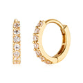 Morun 14K Glitz Pavé Cubic One-Touch Ring Earrings Pair MOE42221