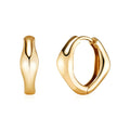 Dark_blue 14K Gold Wave Blow_One_Touch_Earring_S Pair MOE42240