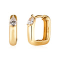 Moor 14K drop bead cubic square one-touch earrings S pair MOE42242