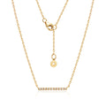 [Morun] 14K Horizon Natural Bar Wrap Diamond Chain Necklace MON42564