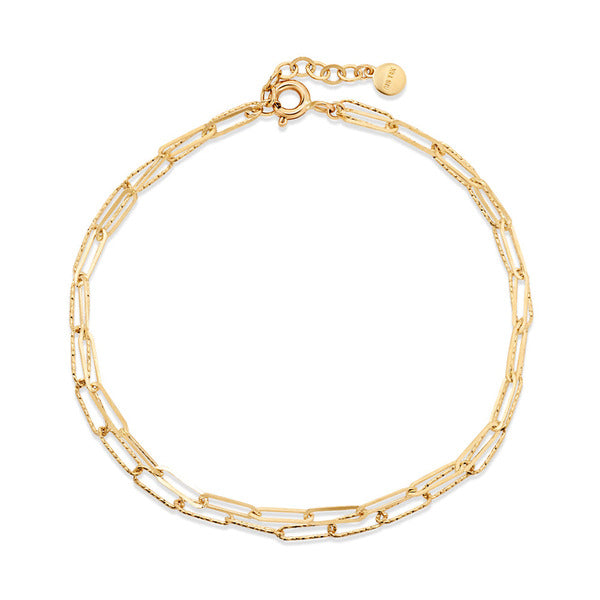 Mouron 14K Split Dual Clip Chain Bracelet MOB42585