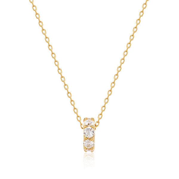 [Morun] 18K Eternal Pavé Circle Lab Diamond Pendant MOP42569