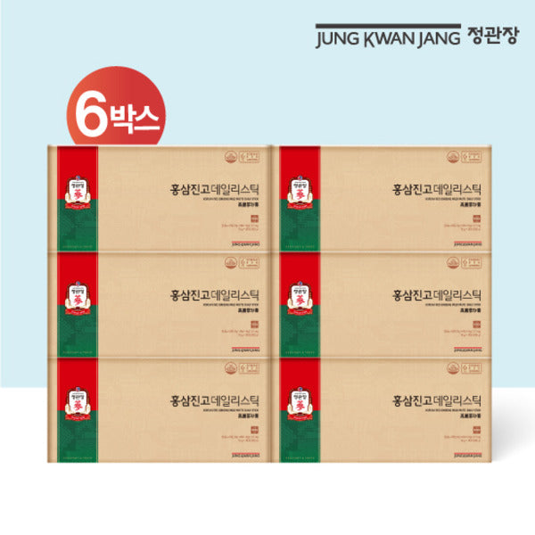 Jeong Kwan Jang Red Ginseng Jin Go Daily Stick 6 Boxes 30 Sticks