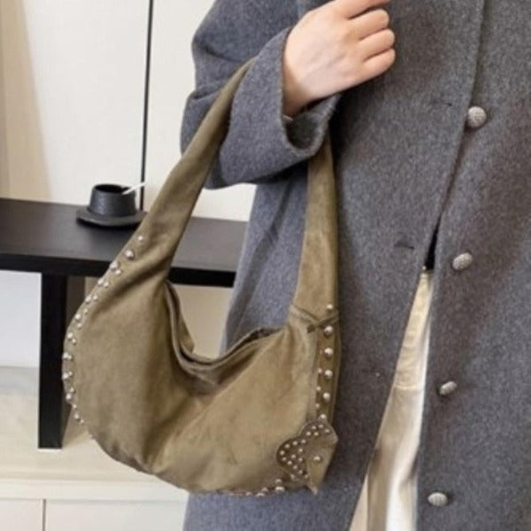 Vintage-inspired decorative everyday contemporary stud tote bag Women's 24674415588872