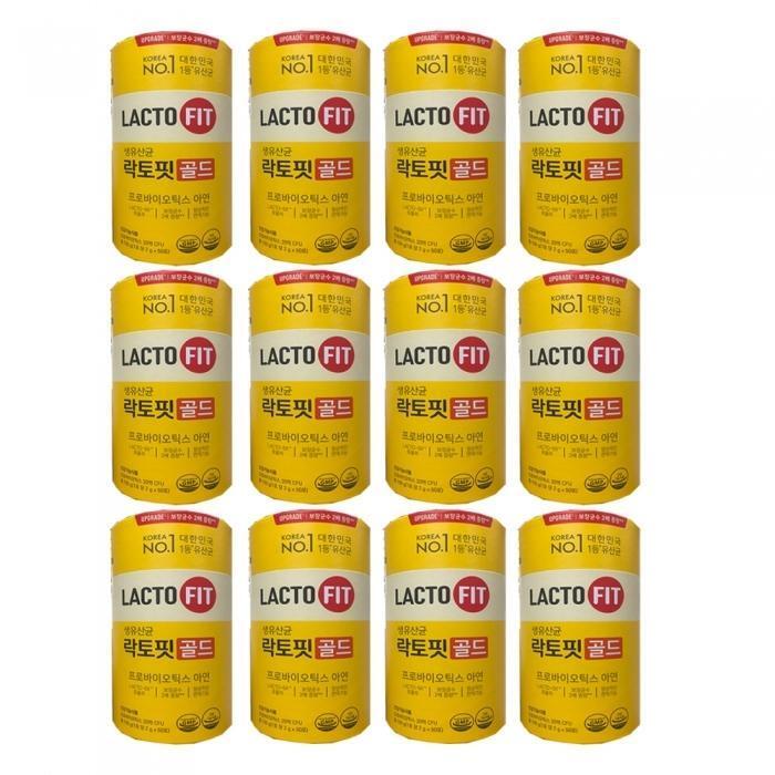 Junggangdan Health Lacto Fit Live Yogurt Probiotics Gold 2g x 50 pouches x 12 packs HIS (9278981)