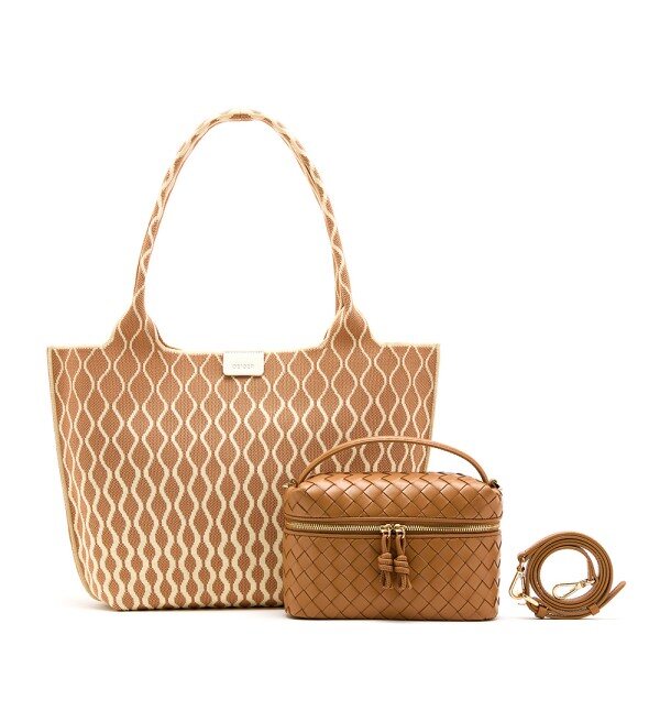 GaiGa Handbag [GaiGa] intrecciato Venice bag - honey mocha