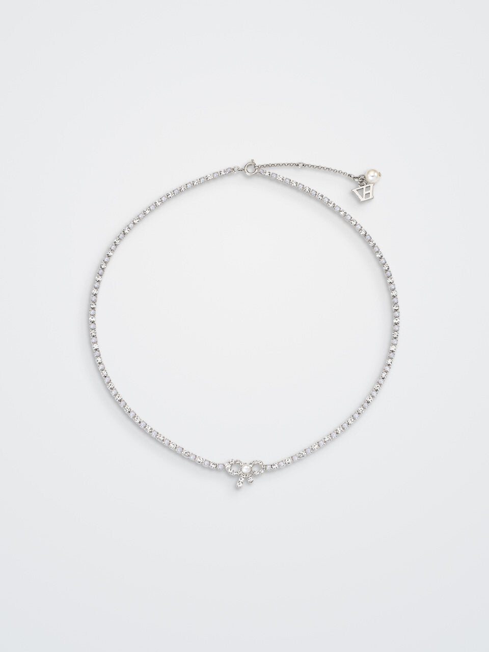 Vintage Hollywood Petit Ribbon Tennis Necklace VH259ONE003M