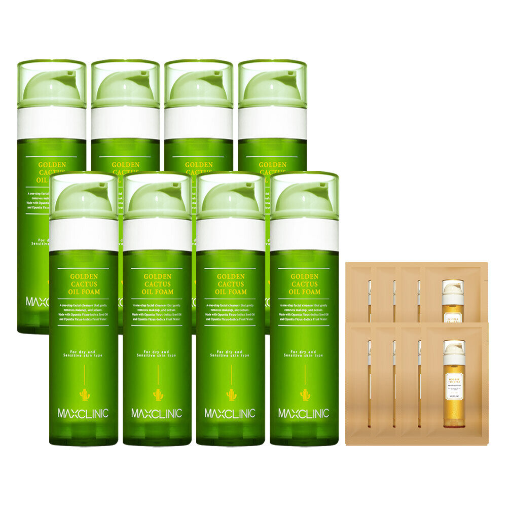 Home Shopping Set: MaxClinic Oil Foam Cleanser Golden Cactus 110g x 8 + Sample 8