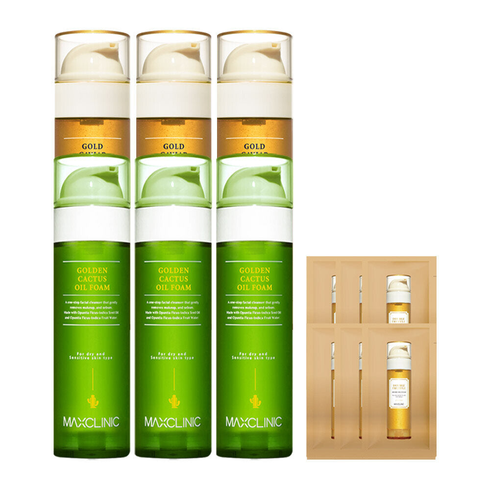 MaxClinic Oil Form Cleansing 110g Golden Cactus 3+Caviar 3+Samples 6