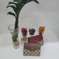 EleganceParis M Department Store Women's Crocodile Leather Compact Wallet W01C-B (47924557)