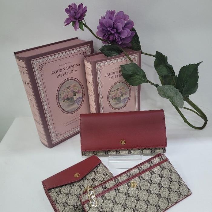 EleganceParis M Department Store Women Natural Calf Leather Long Wallet W01A-W (47924993)
