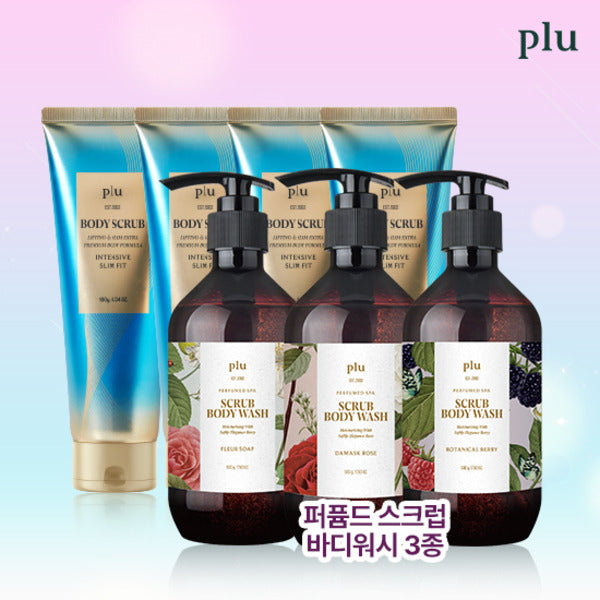 Flu Bodyscrub SlimFit 4 + Spa Scrub Wash 3 kinds (Rose/Berry/Sop)