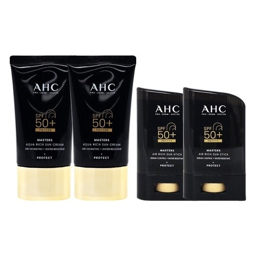 AHC AHC Master's Aqua Rich Sun Cream 60ml x2 + Rich Lipstick 22g x2 630729