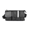 Billybus men daily black leather crossbody travel bag BJI379630845