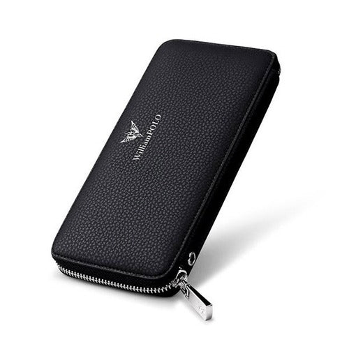 Bilibus Men's Daily Business Card Wallet Cow Leather Round Pocket BJI438630845