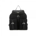 Prada 26SS Triangle Logo Lina Nylon Small Backpack Black 1BZ677 RV44 F0002630903