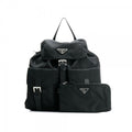 Prada 26SS Triangular Logo Bella Lina Nylon Backpack Black 1BZ811 RV44 F0002630903