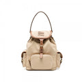 Miumiu 26SS Multi Pocket Canvas Leather Backpack Beige 5BZ043 2IBQ F0DAB631201