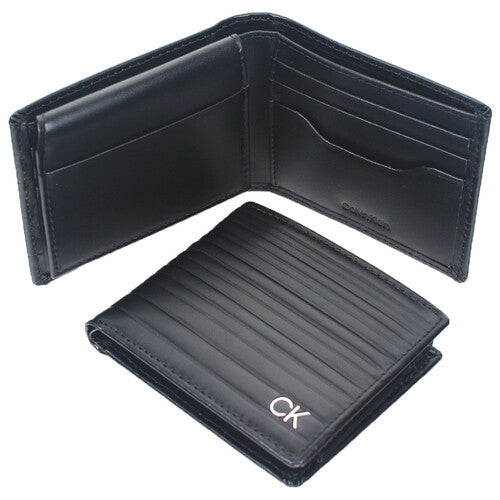 Calvin Klein Men's CK Leather Coin Wallet Card Holder 632894