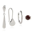 Le Maure 4 Set Hoops and Detail Silver Piercing Earrings JW0046 LO0042 927633726