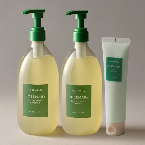 Aromatica Rosemary Scalp Shampoo 750ml x2 + Rosemary Treatment 160ml