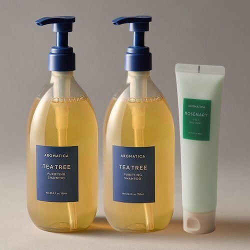 Aromatica Titarri Purifying Shampoo 750ml x2 + Rosemary Treatment 160ml 634086
