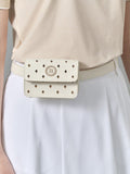 Binpole Golf (ACC) Women's Grace Perforated Belt Color Ivory (BE52D4A310)