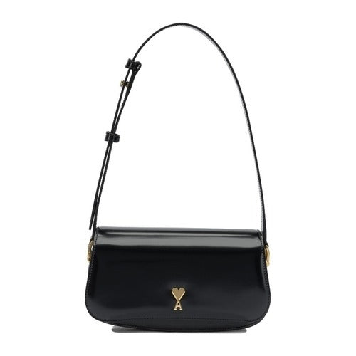 AMI Ami Small Leather Shoulder Bag ULL719 AL0139 001 Black 634878