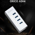 SK스토아 기타 고품질 Orico A3H4 USB3.0 4포트 유전원 허브 무전원 허브 유전원 허브 4포트 허브 노트북 허브 W34E49A635311