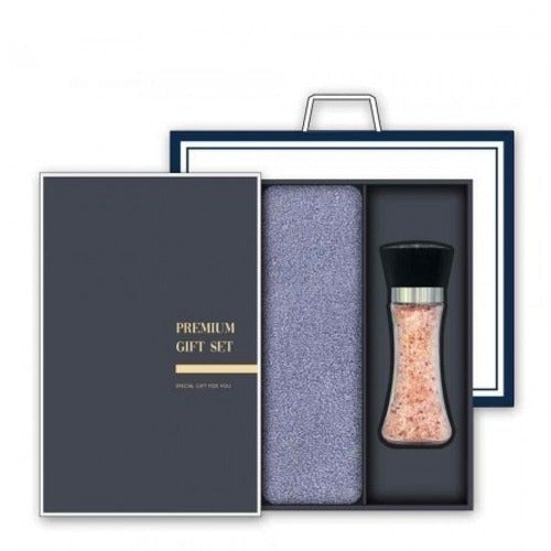 SK Stoa High Quality Luxury Towel Pink Salt Set Gift Set Towel Gift Set Salt Gift Set Towel Set WFLT