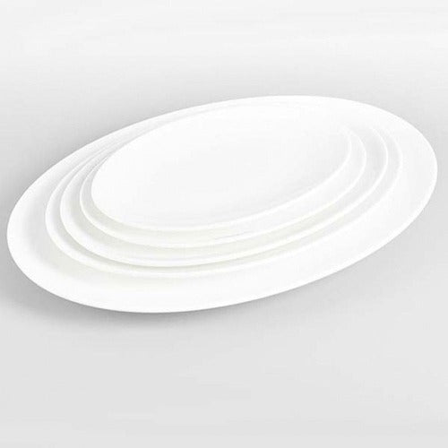 SK Stoa guitar high-quality oval porcelain plate for restaurant side dishes sharing dish fish dish W