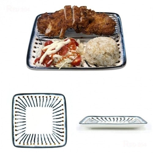 SK Storea Guita High-Quality Ceramic Tempura Side Salad Dessert Plate Skิดia Porcelain Dish Donkatsu