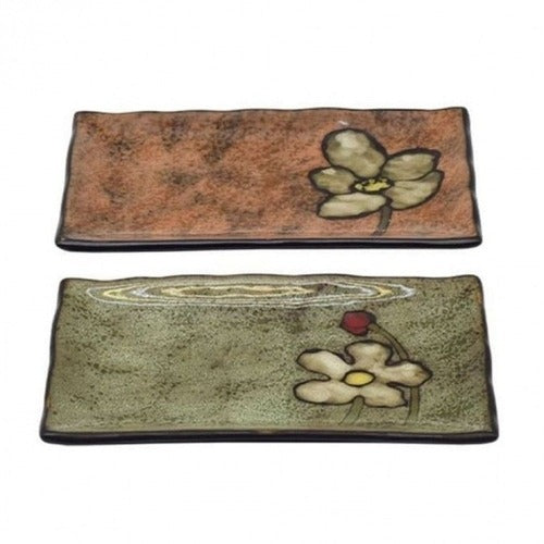 SK StoreA Acoustic High-quality Fruit Motive Dinnerware Pink Green Plate Plating Container Pretty Pl