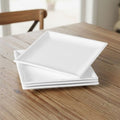 SK Store Guitar High-quality Bone China Square Plates for 4P Set Dessert Bowls White Plating Plates 