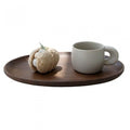SK Storea Acoustic High-quality Wooden Oval Plate Dessert Plating Appetizer Side Dish Commercial Dis