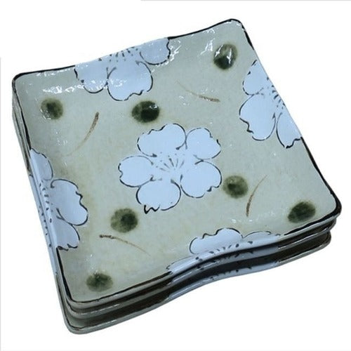 SK Storea Guita High-Quality Shaaron Playplate 3P 18cm Rectangle Dinner Plate Fork Bowl Porcelain Pl