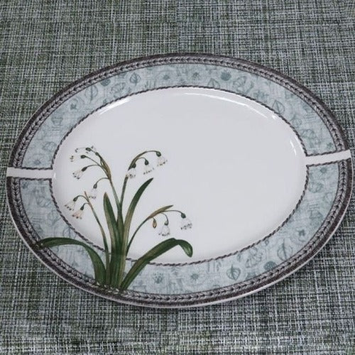 SK StoreAudio Guitar High-quality 35cm Porcelain Wedgwood Plating Dessert Oval Plate Dinner Plate Pr