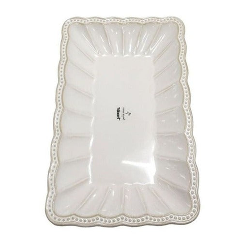 SK Store Guitar High-Quality Rectangular Plate 30cm Teanie Blanc 1P Dish Pasta Plate Pretty Bowl Bru