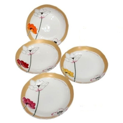 SK Storea Guitar High-quality 4P Plating 19cm Side Dish Round Plate Dishes Porcelain Dishes Side Dis
