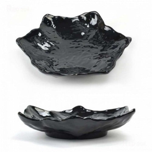 SK Storea Guitar High-quality Black Melamine Dish Food Dish Cafe Dish Brunch Dish Fruit Dish Plate W