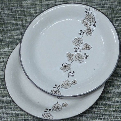 SK Storea guitar high-quality round ceramic dishes side dish ceramics round plate individual serving