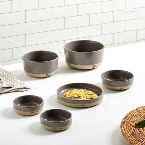 SK Stoa Guita high-quality cocoa brown ceramic dinner plates tableware chilled bowl dish set WFM3GLV