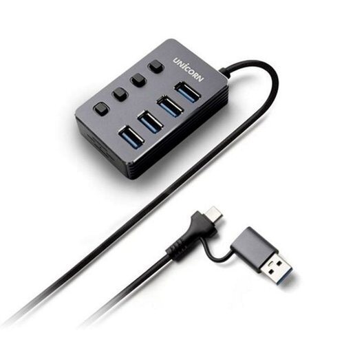 SK스토아 기타 고품질 멀티 USB 허브 데이터 C 타입 3.2 고속 C타입 USB 허브 4포트 USB 허브 개별 전원 허브 WFOEHAT635312