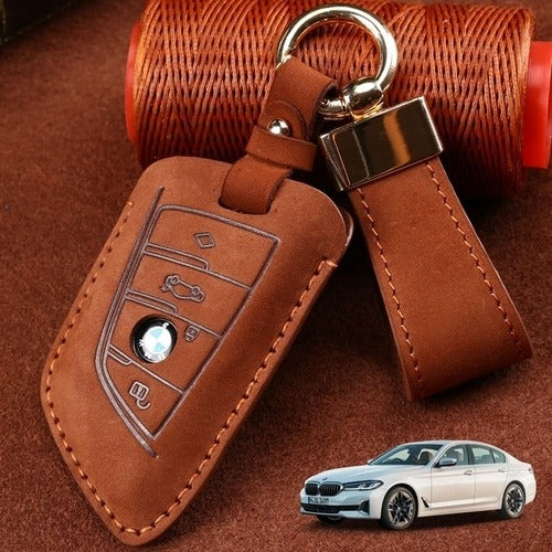 SK Store Guitar High-quality Tuned BMW 5 Series Amour Smart Key Case Leather Key Holder Discount Sal